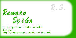 renato szika business card