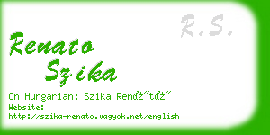 renato szika business card